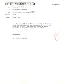 A.W. Clausen - Country Files - Tunisia - Correspondence - Volume 1