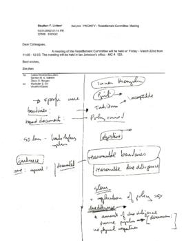 Organization and Management Records - Resettlement Committee Meeting - Inner Mongolia Highway Project - Background Documentation - March 22, 2002