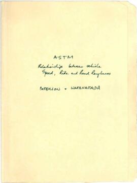 Highway Conferences and Courses - Federal Highway Administration [FHWA] - National Highway Institute [NHI] Lecture - March 31 - April 4, 1986 - Lecture Information, Notes, Correspondence
