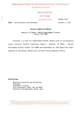 Yemen - Health Development Project - PCR Files - 1v