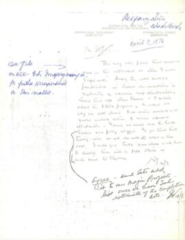 Bank Administration and Policy - Administration Reorganization Steering Committee, Organization and Procedure Study 1972 / 1974 Correspondence - Volume 1