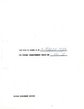 World Health Organization [WHO] - Liaison File - Volume 01