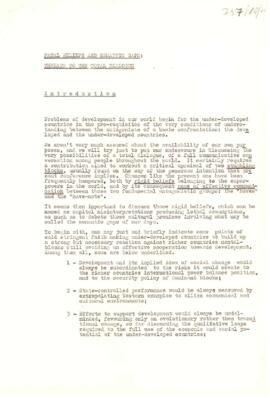 Hearings - Written Presentations