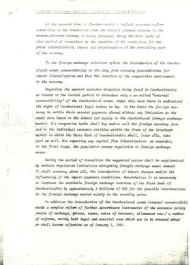 Czechoslovakia - Senior Management and Regional Brief for Annual Meetings