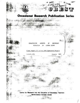 Education Policy for Sub-Saharan Africa - Policy Papers - Volume 2