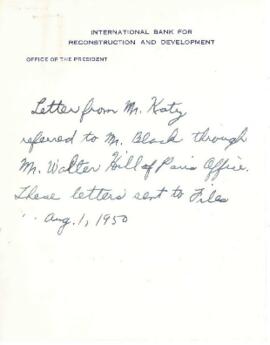 United States Government Agencies - Foreign Aid - Economic Cooperation Administration [ECA] - Correspondence