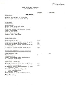 Urban Assistance Conference - Agenda