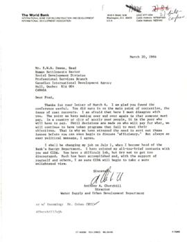 Urban Assistance Conference - Correspondence