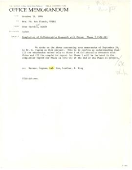 672-68 Collaborative Research with China: Phase I - 1v
