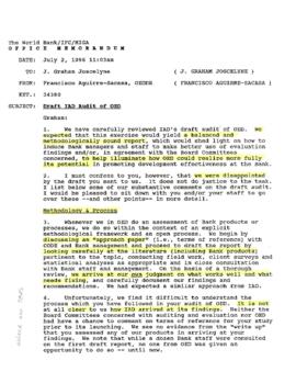 Audit, Internal - OED (Operations Evaluation Department) Audit