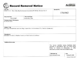 CGIAR - G-11 - West Africa Rice Development Association [WARDA] - Division files 01