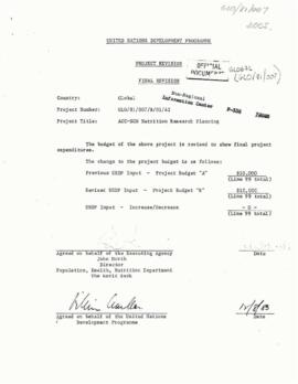 UNDP/INT/81/026 - Rural Water Supply Handpumps Project - Fields, Trials and Technology Development Project - 1981/1983 Documents