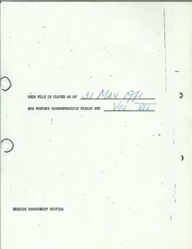 Bank Administration and Policy - Development Banks - 1969 / 1971 General - Volume 3; ;