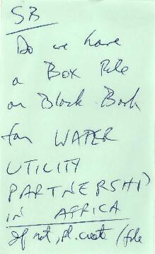 Water Utility Partnership for Capacity Building in Africa - WUP/PA/1/96-1 - Action Programme - 1997 - 1999 - Draft - December 1996 - Revised in January 1997