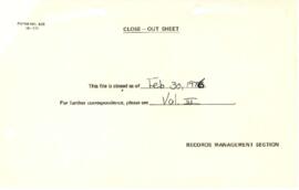 Bank Administration and Policy - Agriculture and Rural Development 1975 / 1977 Correspondence - Volume 1