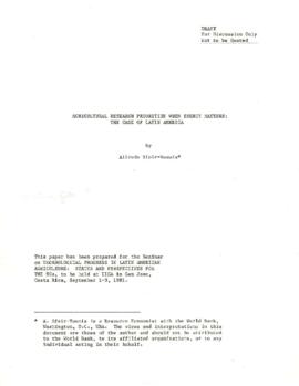 Agricultural Research - Reports