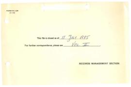 CGIAR - G-1 - Financial Requirements and Administrative - Correspondence 75/77-01