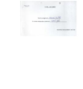 UNDP/GLO/78/006 - Low Cost Water Sanitation Techniques - 1981 / 1983 Correspondence - Volume 2