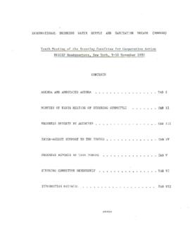 International Drinking Water Supply and Sanitation Decade - Tenth Meeting of the Steering Committee for Cooperative Action - UNICEF Headquarters, New York, 9-10 November 1982