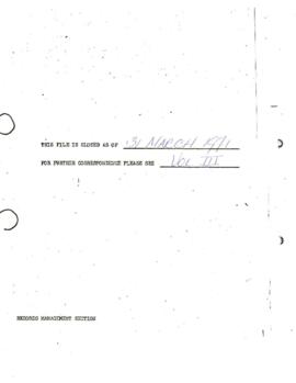 Bank Administration and Policy - Ecology - 1969 / 1971 Correspondence - Volume 2