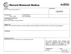Energy - European Energy Charter - 1v