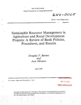 Brookings World Bank History Project Team files - Research file - Environment