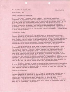 Bela Balassa's chron files - July 1981