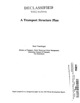A Transport Structure Plan - Rene Vaandrager - Background Paper for 1994 World Development Report