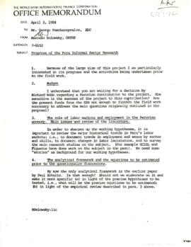 Research Material on Education and Informal Sector Employment - January 1985 to April 1986 - RPO 673-26 - Volume 2