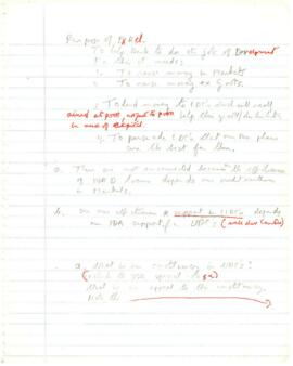 William Clark Papers - Bank memoranda and William Clark?s notes on World Bank policies - Notebook