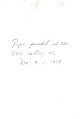 Water Supply and Urban Development Research Material - National Spatial Policies - Research Proposal - Background Papers - 1979 - Papers presented at the RSA meeting November 1979