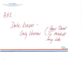 Agricultural Higher Education - Background Material on Special Study of the Effectiveness of Bank Project Supervision - Early Databases - Computer Print-Outs, Floppy Disks