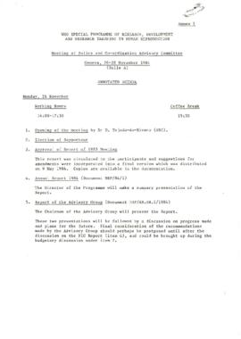 World Health Organization (WHO) : special program of research development and research training in human reproduction (URP) - 1v