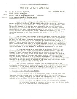 Urban Poverty Program - General - 1977 - August / September