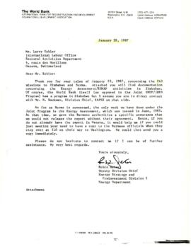 Energy Sector Management Assistance Programme [ESMAP] Donors - International Labour Office [ILO] - Correspondence