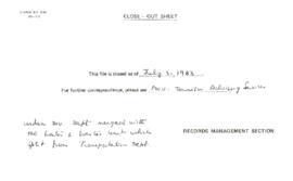 Urban Projects - PUR - Tourism Advisory Services 1981 - 1983