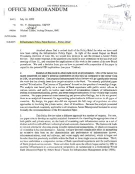 Infrastructure Policy Paper