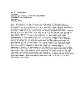 Urban Assistance Conference - Correspondence