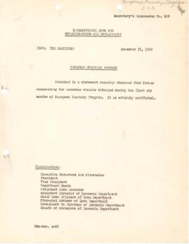 United States Government Agencies - Foreign Aid - Export Rehabilitation Project [ERP] and Economic Cooperation Administration [ECA] - Correspondence