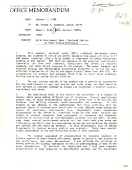 Energy Sector Management Assistance Programme [ESMAP] Donors - Asian Development Bank - Correspondence