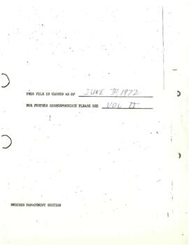 CGIAR - C-1 - International Centers Week, Correspondence - Correspondence 72/74-01